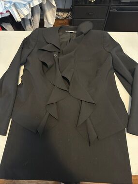 Albert Nipon Black Peplum Blazer